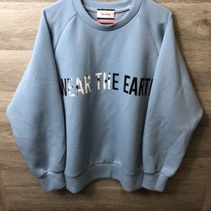 Taakk Med Blue Wear The Earth Pullover Sweatshirt